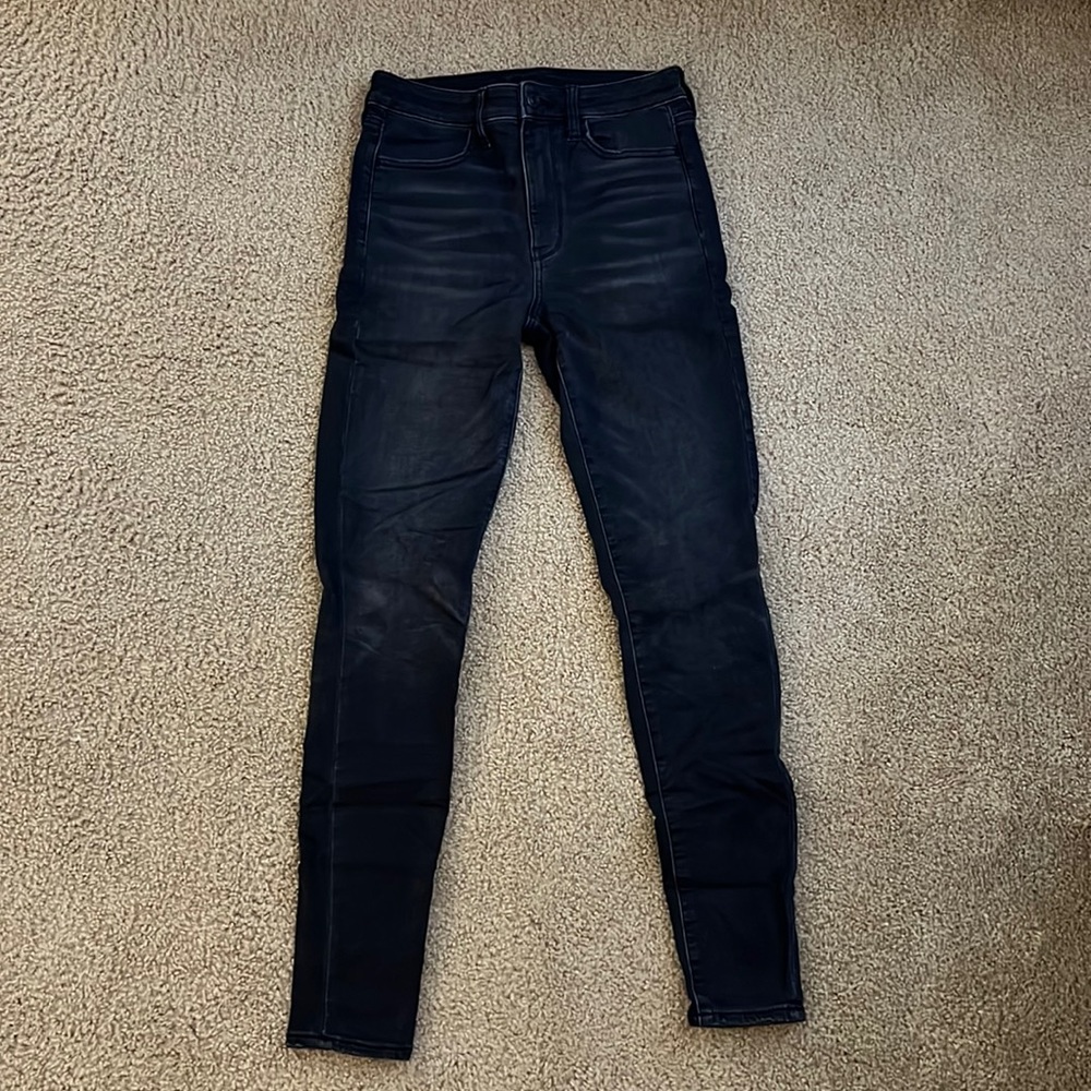 American Eagle Next Level Super High-Waisted Jegging Black Size 6
